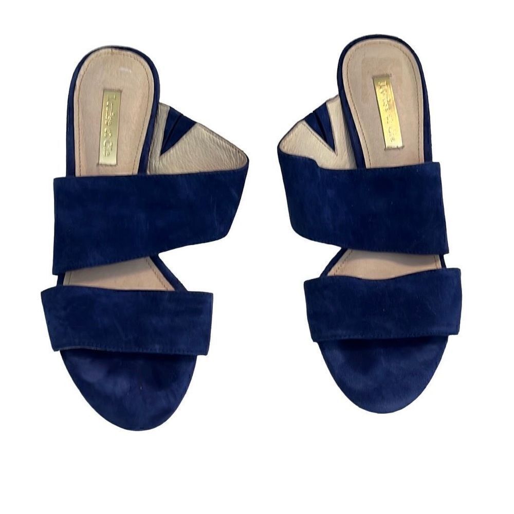Louise et cie suede strap, he slip on size 7